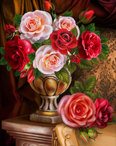 Без бренда «Букет роз в изящной вазе (20шт)» в Кирове