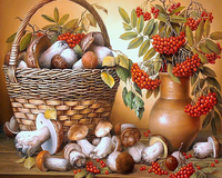 Без бренда «Коробка 20 шт: Корзина с грибами и рябиной» в Кирове