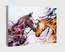 Черный конь и рыжая лошадь