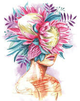 Без бренда «Портрет девушка с оригинальными цветами на голове» в Кирове