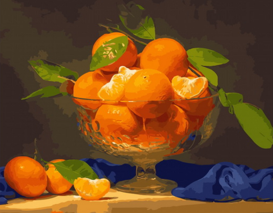 Картина по номерам 40x50 Пиала спелых апельсинов