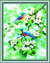 Без бренда «Две птички на цветущей яблоне» в Кирове в интернет-магазине  Без бренда «Две птички на цветущей яблоне» в Кирове