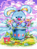 Зайка и цветы