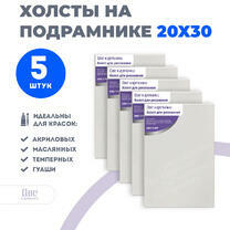 Без бренда «Набор 5 шт. холст Две картинки на подрамнике 20X30» в Кирове в интернет-магазине  Без бренда «Набор 5 шт. холст Две картинки на подрамнике 20X30» в Кирове