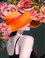 Без бренда «Дама в яркой шляпе и розы» в Кирове в интернет-магазине  Без бренда «Дама в яркой шляпе и розы» в Кирове