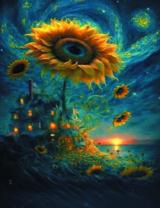 Без бренда «Фэнтези сюжет с подсолнухом» в Кирове в интернет-магазине  Без бренда «Фэнтези сюжет с подсолнухом» в Кирове