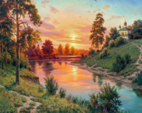 Без бренда «Вид на реку на закате» в Кирове