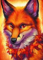 Без бренда «Хитрая лиса с осенним венком» в Кирове в интернет-магазине  Без бренда «Хитрая лиса с осенним венком» в Кирове