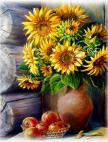 Без бренда «Кувшин с подсолнухами и корзинка с яблоками» в Кирове