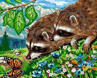 Без бренда «Еноты и бабочка на цветочной поляне» в Кирове